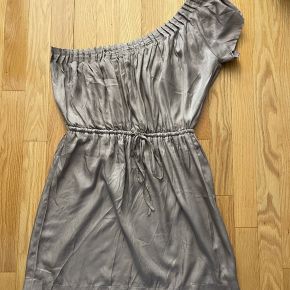 Ya One Shoulder Taupe Dress - Picture 2 of 7